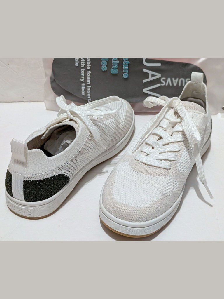 New Suavs The 247 Shoes White Knit Casual Lightweight Sneakers Wo 6+Extra Insole — image 4 of 6